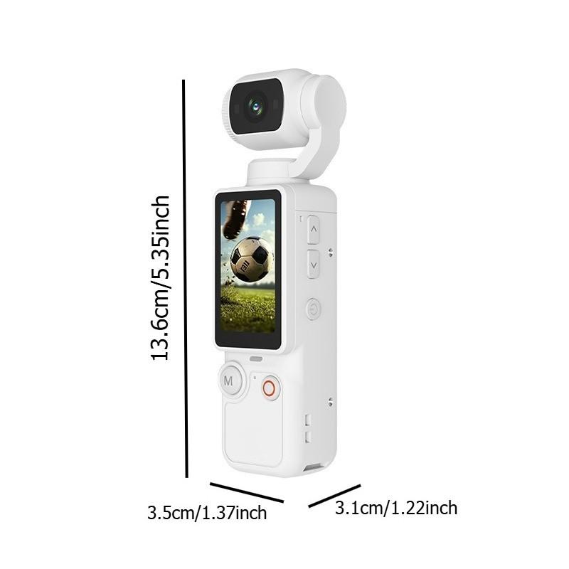 Portable Handheld Vlog Camera with 180° Swivel Lens & Auto Focus. Perfect for Outdoor Sports, Travel Shooting. Small Size, Easy To Carry Anywhere.