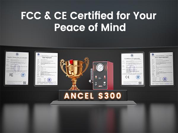 ANCEL S300 Smoke Machine with Built-in Air Pump, Pressure Gauge & Flow Meter, Dual Mode EVAP Smoke Machine Leak Tester, Vacuum Fuel Pipe System Smoke Leak Detector Automotive Diagnostic Tool Vehicle