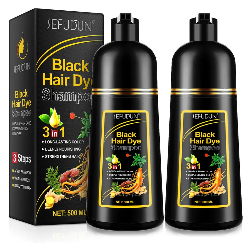 SEFUDUN 3-in-1 Hair Color Shampoo, Hair Dye Shampoo provides coverage for gray hair, covering at the roots, temples, and all over, the color looks natural and lasts, with natural results