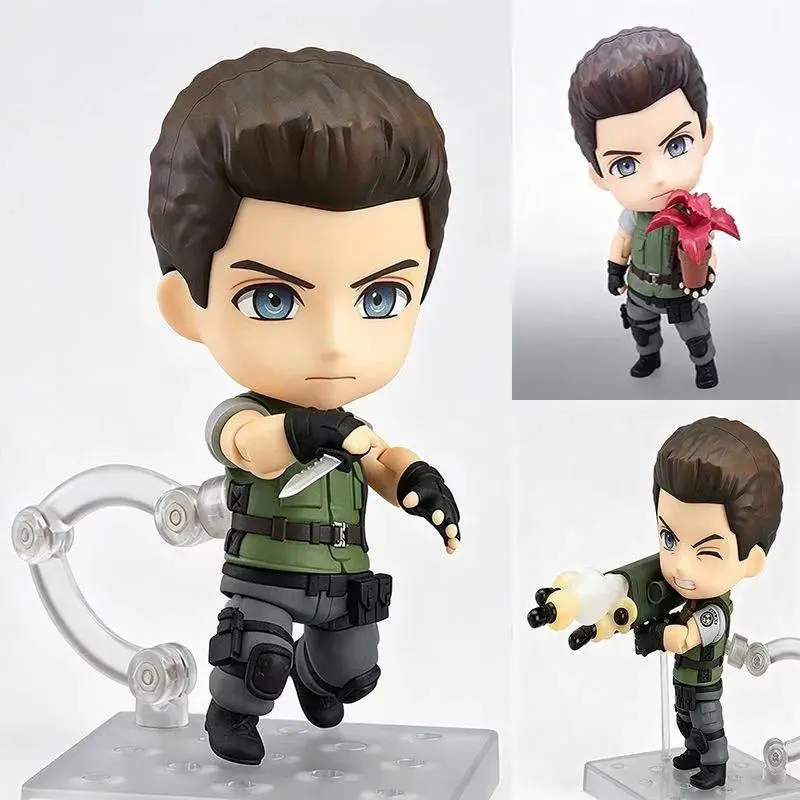 2026 hot itemNendoroid 681 Chris Redfield Resident Evil Q Version Posable Changeable Face Action Figure Collectible For Anime Collectors