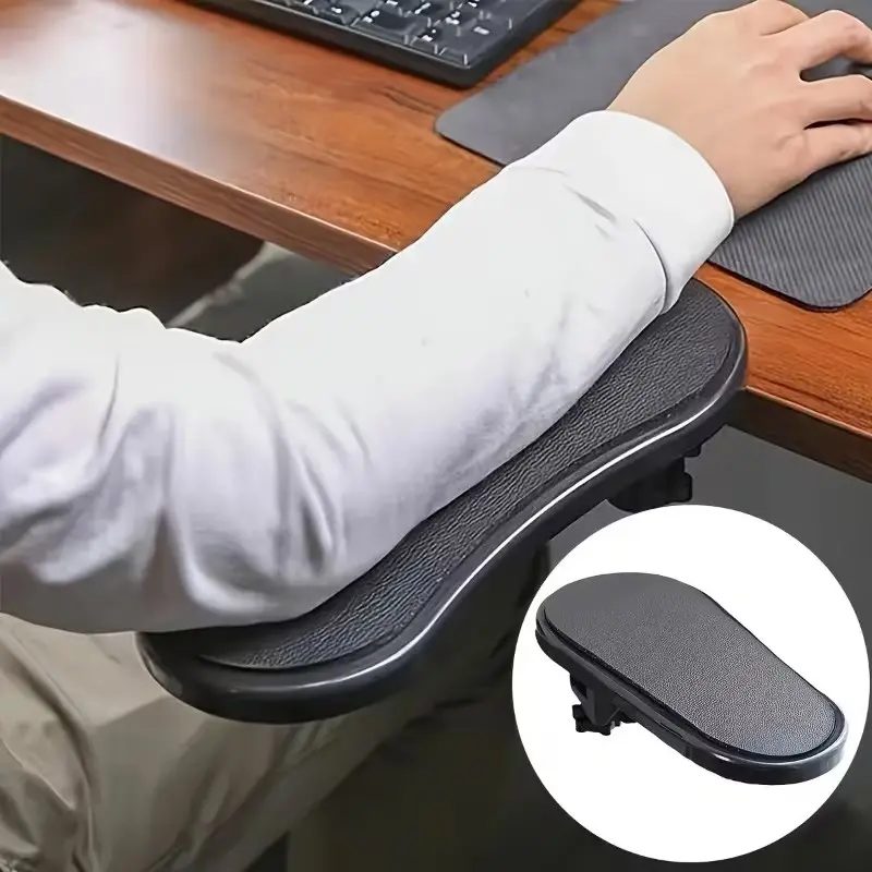 Ergonomic Desk Elbow Support, 180° Rotatable Memory Foam Arm Rest, Reduce Arm Pressure for Gamers & Office Workers, Desktop Accessory