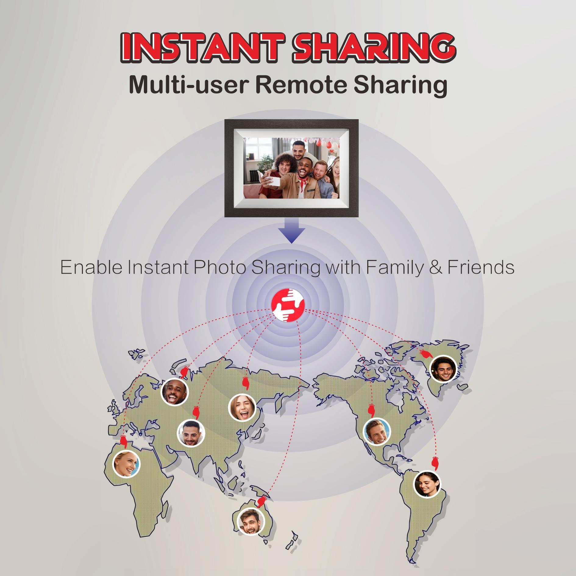 Springtok Frameo EKoio Gift box,Gift ideas,10.1 Inch WiFi Digital Picture Frame,1280 * 800IPS HD,32GB Storage,Wall Mountable,Auto-Rotate,Easy to Share Photos or Videos,Digital Photo Frame,Gift for mom,Mother's Day gift,Valentine's Day gift,Birthday gift