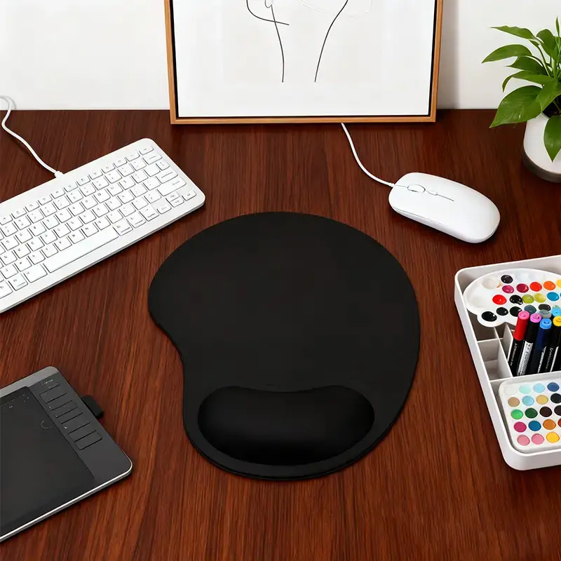 Ergonomic EVA Wrist Cushion, Mouse Pad with Non-Slip Memory Foam, Comfortable and Skin-Friendly Desk Rest, Ideal for Office Computer