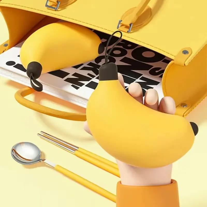 Portable Stainless Steel Cutlery Set, Reusable Folding Chopsticks and Spoon, Ideal for Picnics, Camping, Outdoor Activities, Lunch Boxes