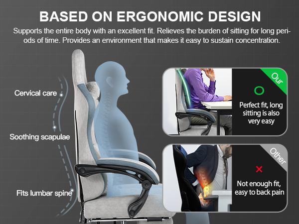 【Year-End Sale】 GTPLAYER gaming chair. It's an office chair made of high - tech fabric. It's got a pocket spring seat, adjustable armrests and a footrest. It's a high - back ergonomic chair with an adjustable, comfy and modern style!