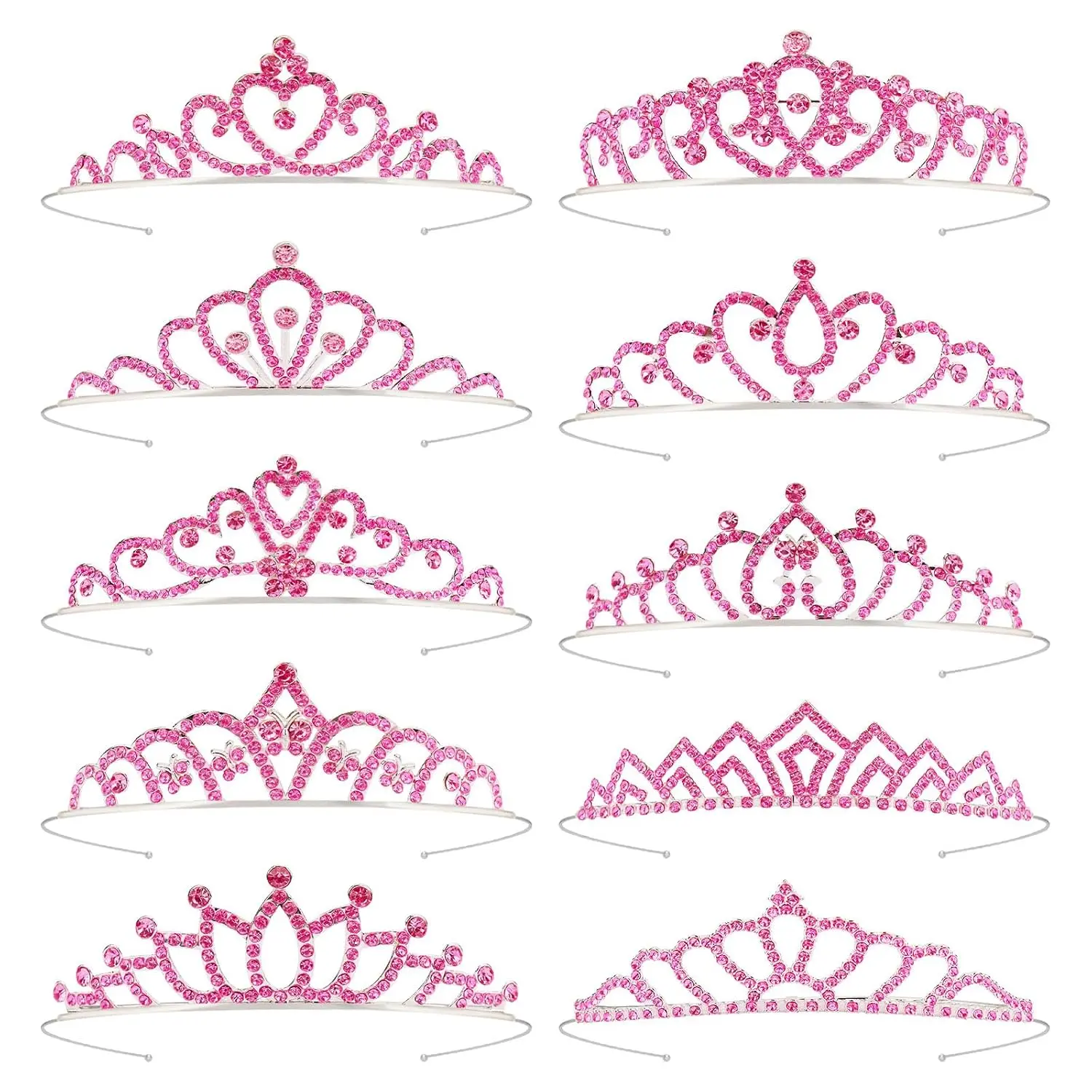 10 count  Tiaras Crowns Headbands for Women Girls Princess Tiara Bulk Crown Rapunzel Crown for Wedding Birthday  Tiara for Prom, Bride, Pageant, Halloween