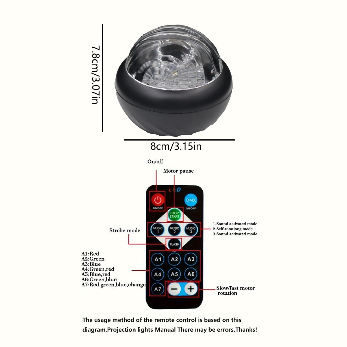 USB Powered Starry Projector with Remote Control & Accessories, Decorative Projector for Home Living Room Bedroom