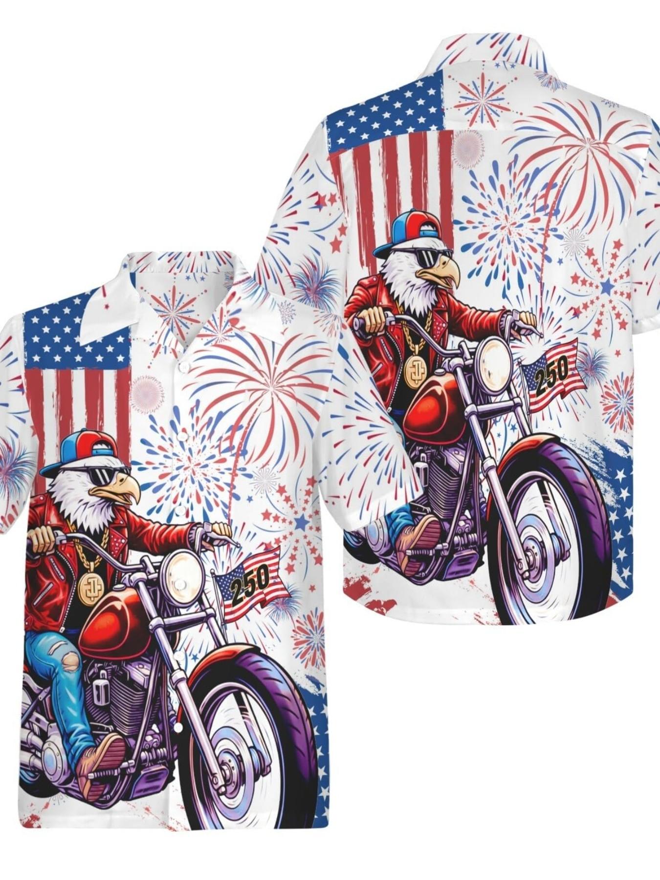 Vintage Hawaiian Shirt for Men, Retro Button Short Sleeve Blouse, Casual Slim-Fit Beachwear, Summer Vacation Style, Unisex Cuban Collar