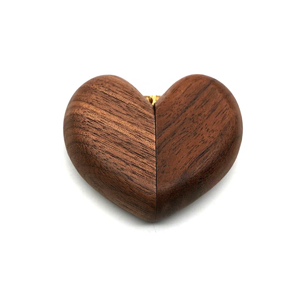 Romantic Walnut Engagement Ring Box, Handmade Proposal Ring Holder, Safe Mini Jewelry Storage, Perfect for Weddings, Travel, Daily Use
