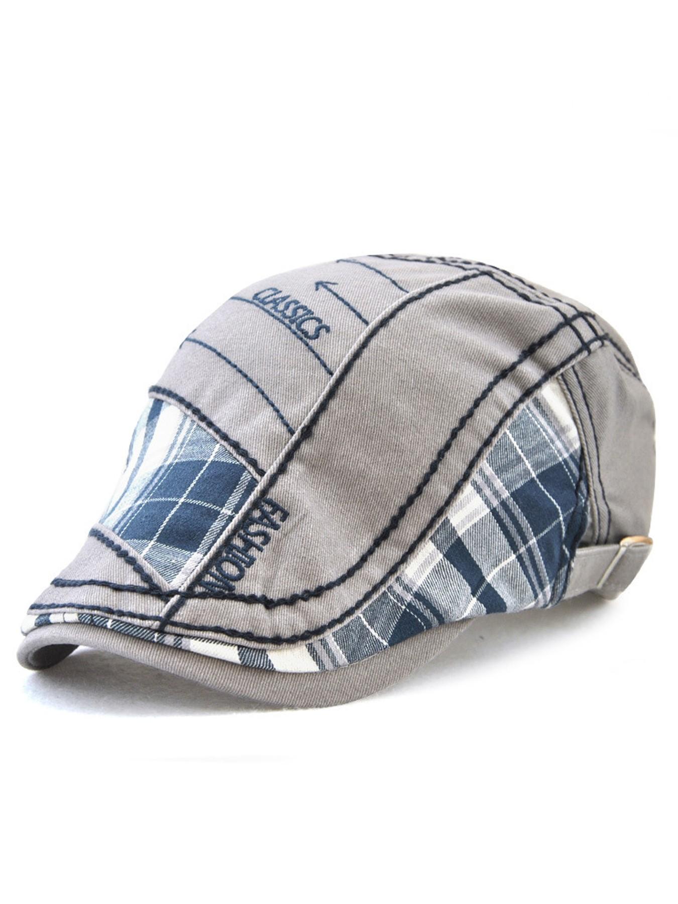 Newsboy Cap for Men Beret Hat Casual Buckle Adjustable Cabbie Gatsby Hats Driving Flat Caps