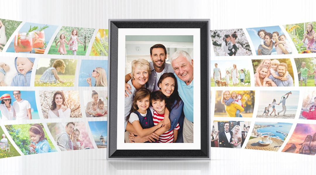 CAMKORY 10 Inch WiFi Tablet Digital Photo Frame 16GB Smart Electronic Picture Frame | FHD IPS Touch Screen | Auto-Rotate | Slideshow Mode | Send Photos Instantly from Your Phone | An Ideal Christmas Brithday Gift to Bring Joy to Friends & Family