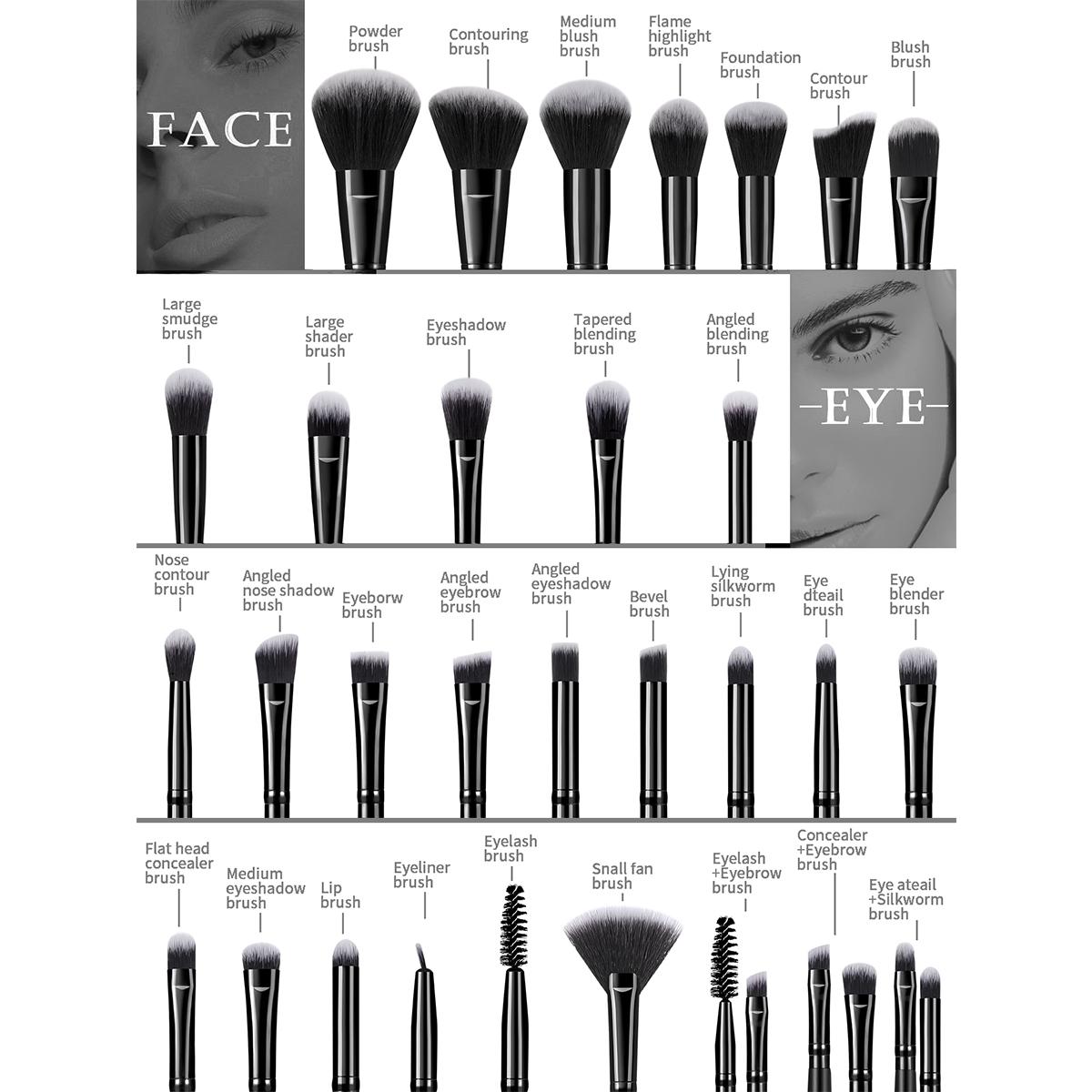 Makeup Tool Set, 47pcs/set Makeup Tool & Cleaning Tool Set, Multifunctional Travel Makeup Cleansing Tool Kit for Girls & Women, Brush, Makeup Brushes
