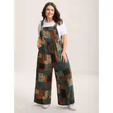 BloomChic Plus Size Strapless Paisley Jumpsuit [M-6X] - Women's Stylish Boho Rayon Overalls with Pockets, Sleeveless Fitted Summer Vacation Outfit, Clothes for Women, SohoChic