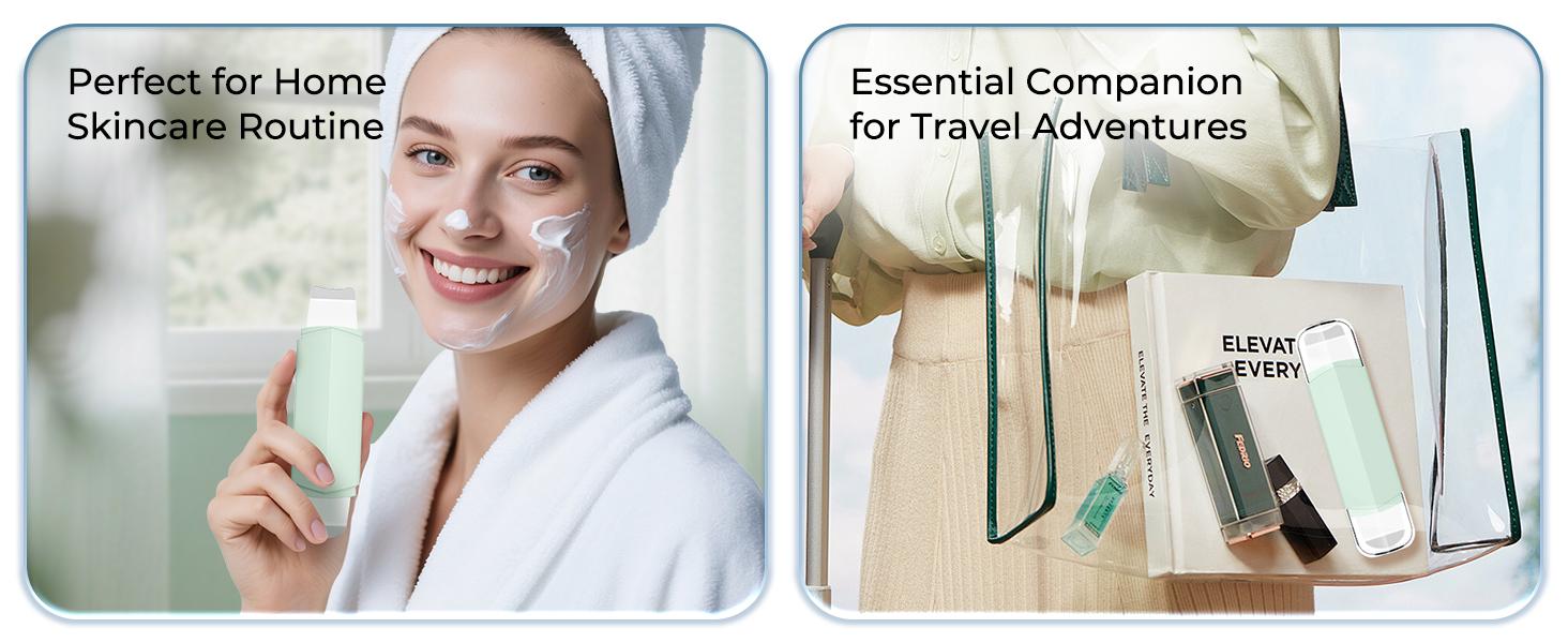 Blackhead remover, suitable for nasal pores, dual-head facial scraping board and pore cleaner, deep facial cleansing, U-shaped and round widened head design, unisex skincare tool (green): beauty and personal care