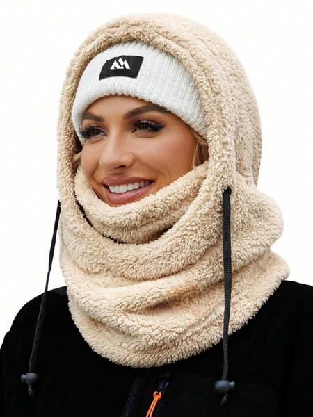Upgrade Thickened Balaclava Hat, Winter Fleece Face Mask Scarf Combo, Warm Inner Layer, Thermal Ski Mask, Unisex Full Head Neck Cover