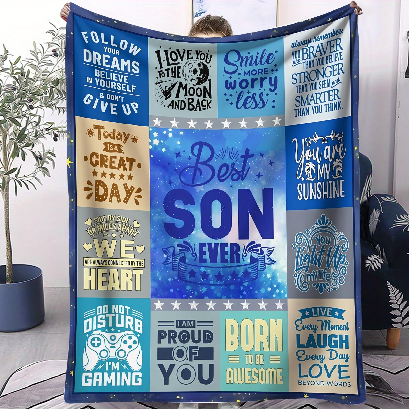 Blessing printed pattern blanket, suitable for all seasons, suitable for beds, sofas, cars, room decorations, and gifts, suitable for children or adults