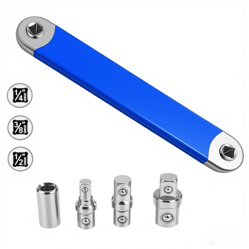 1Set Multi-Functional Extended Wrench,Extended Wrench Booster Lever Kit,Dual-purpose Ratchet and Quick Socket,Ratchet Conversion,Universal Tool for Car Maintenance, Automotive Repair Tools