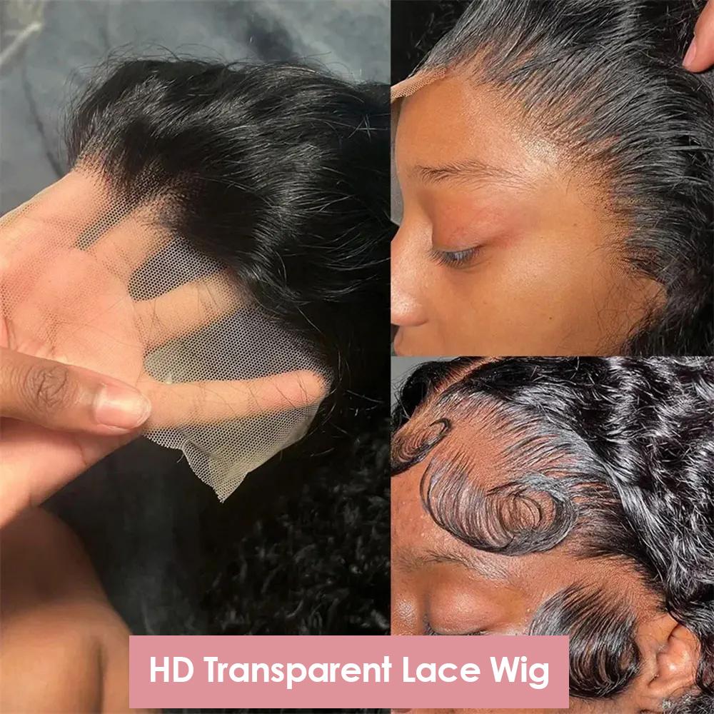 Pizazz Hair Hidden Strap 360 Drawstring Glueless Wigs Human Hair Pre Plucked Pre Bleached Knots 220 Density Water Wave Full Lace Frontal Wig with Drawstring Curly HD Lace Wigs for Women