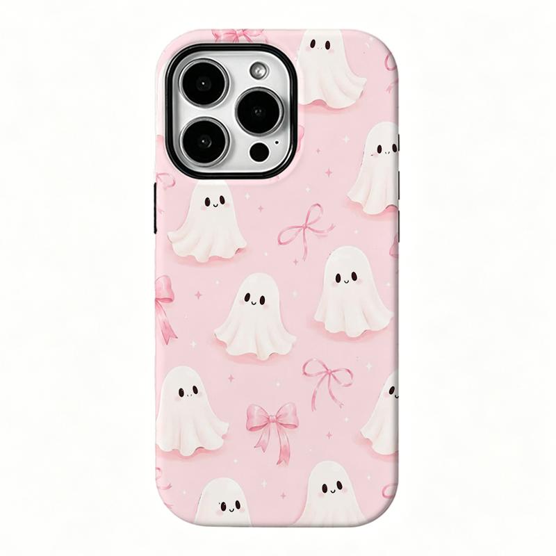 Pink Halloween Ghost Phone Case for iPhone & Samsung - TikTok Shop