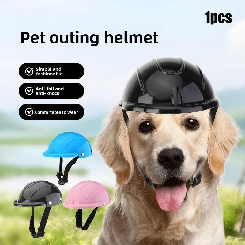 Pet Safety Helmet for Cats and Dogs, Pet Motorcycle Hat Accessory, Fun Pet Toy, Essential Pet Supplies, Secure and Comfortable Design