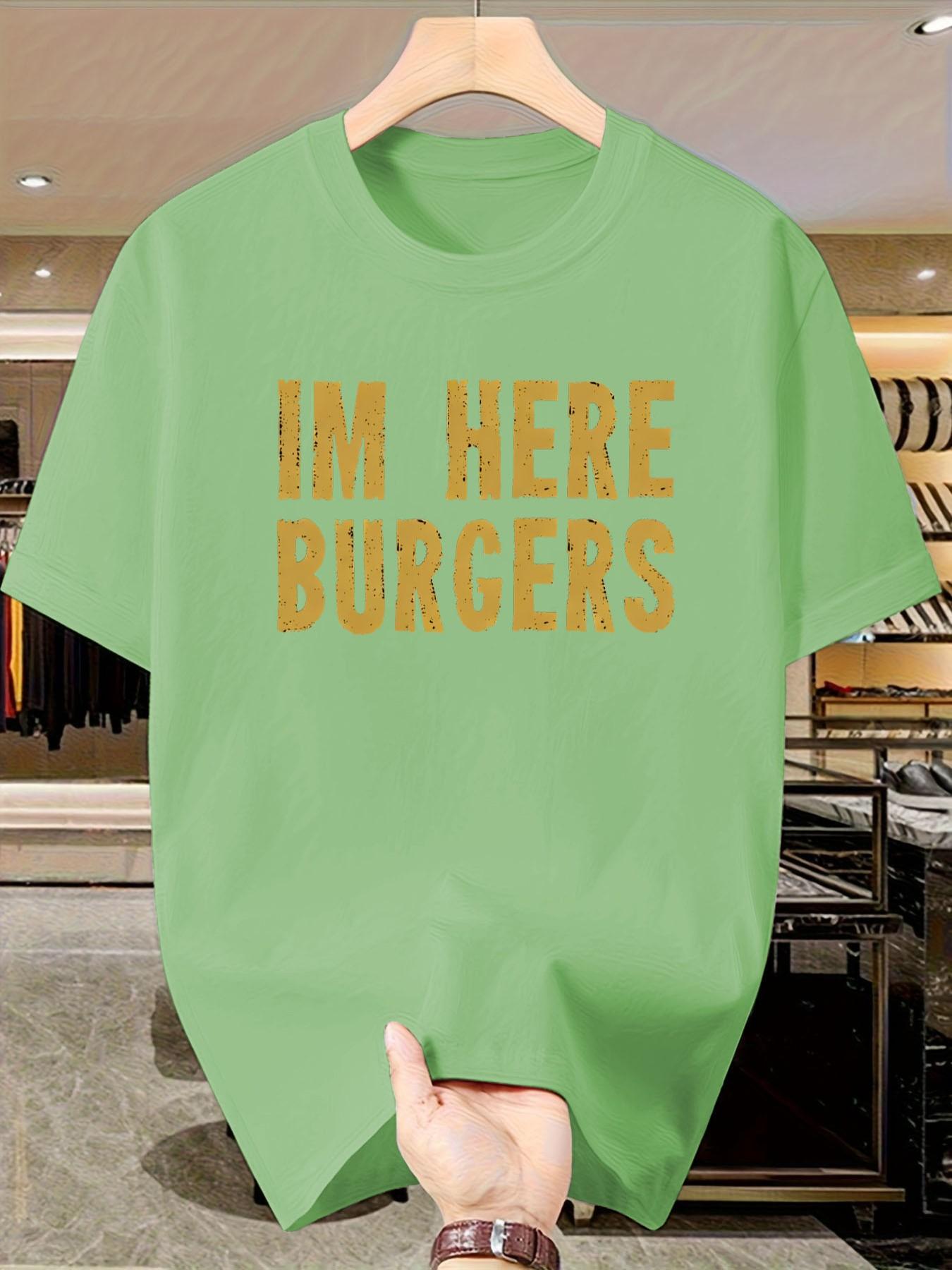 2026 Summer New! Burger T-Shirt for Food Lovers, Versatile and Stylish, Perfect Gift for Friends/boyfriend, Casual Short Sleeve Top