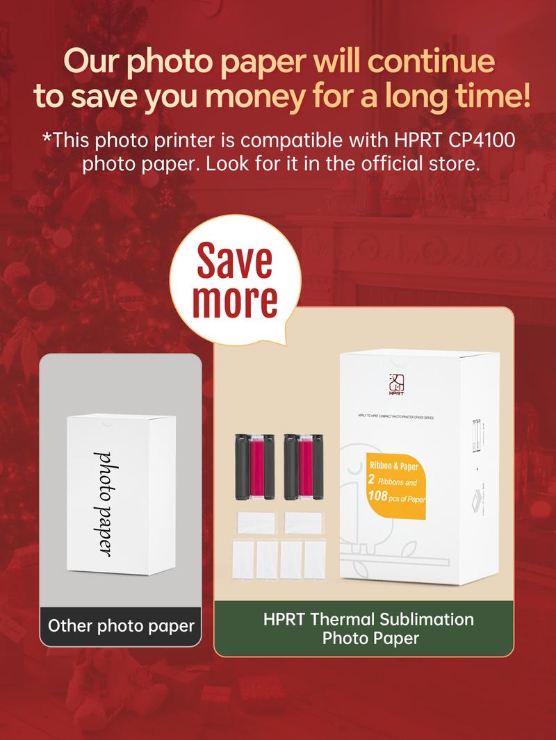 4x6 Photo Printer with 20 Sheets & 1 Ribbon, Unique Anniversary & Valentine's Day Gift, Couple Gift, GiftedInLove, Instant Picture Printer, Portable Gift for Her/Him, Romantic Gift Idea