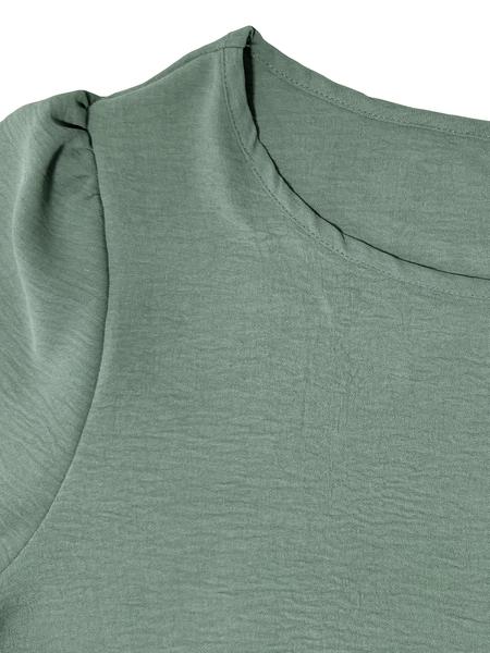 Women's Plain Blouse, Casual Round Neck Top for Spring & Fall, Women's Clothing for Daily Wear