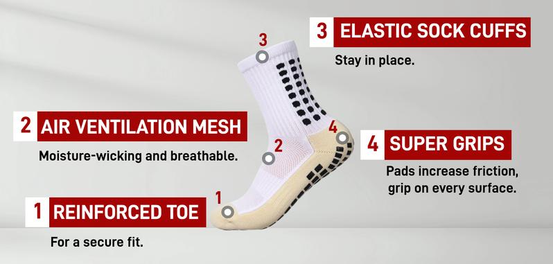 ISUNIE Men's Soccer Socks,Anti Slip Mesh Breathable Non Slip Grip Pads For Men For Athletes for Football Basketball Sports ISUNIE Men's Soccer Socks,Anti Slip Mesh Breathable Non Slip Grip Pads For Men For Athletes for Football Basketball Sports