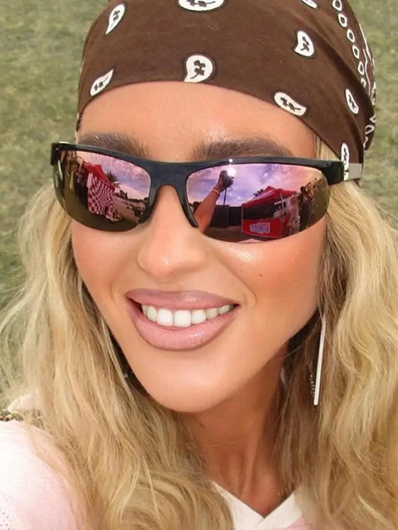 Small Frame Men's Sunglasses, Casual All-Over Print Decorative Lens, Unisex Daily Wear, Perfect for Work and Leisure