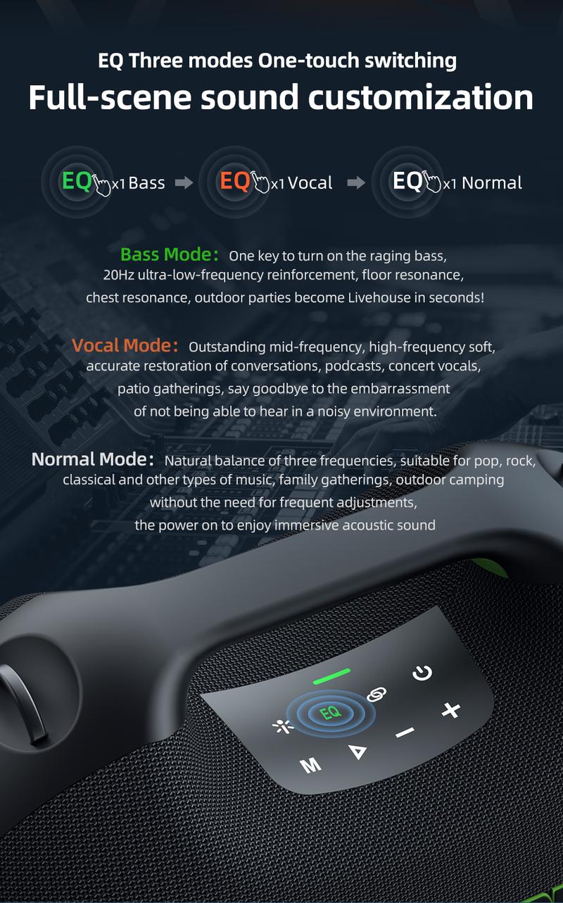 250【ZEALOT】Portable wireless speaker high ,fidelity sound and audio, desktop Bluetooth speaker surround sound, TWS pairing, 48000 long battery life, supports USB/TF card/AUX/BT smartphones. Ideal choice for family/car/party/camping/gift giving