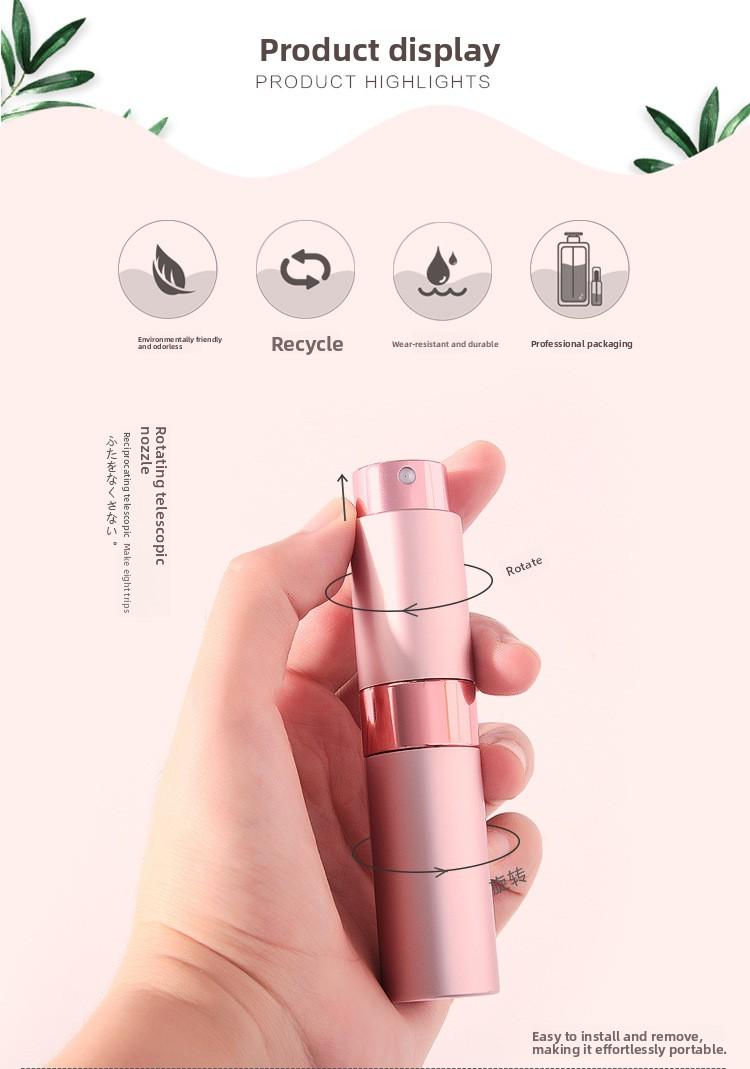 3pcs 8ml Aluminium Refillable Perfume Atomizer Bottle Set - Lightweight Leak-Proof Empty Cosmetic Cologne Containers with Funnel, Home Decor Organizer for Travel, Essential Oils, Glass Hats, Shoes, Makeup Tool Kit Storage Bag Matte Black Cabinet tiktoksho