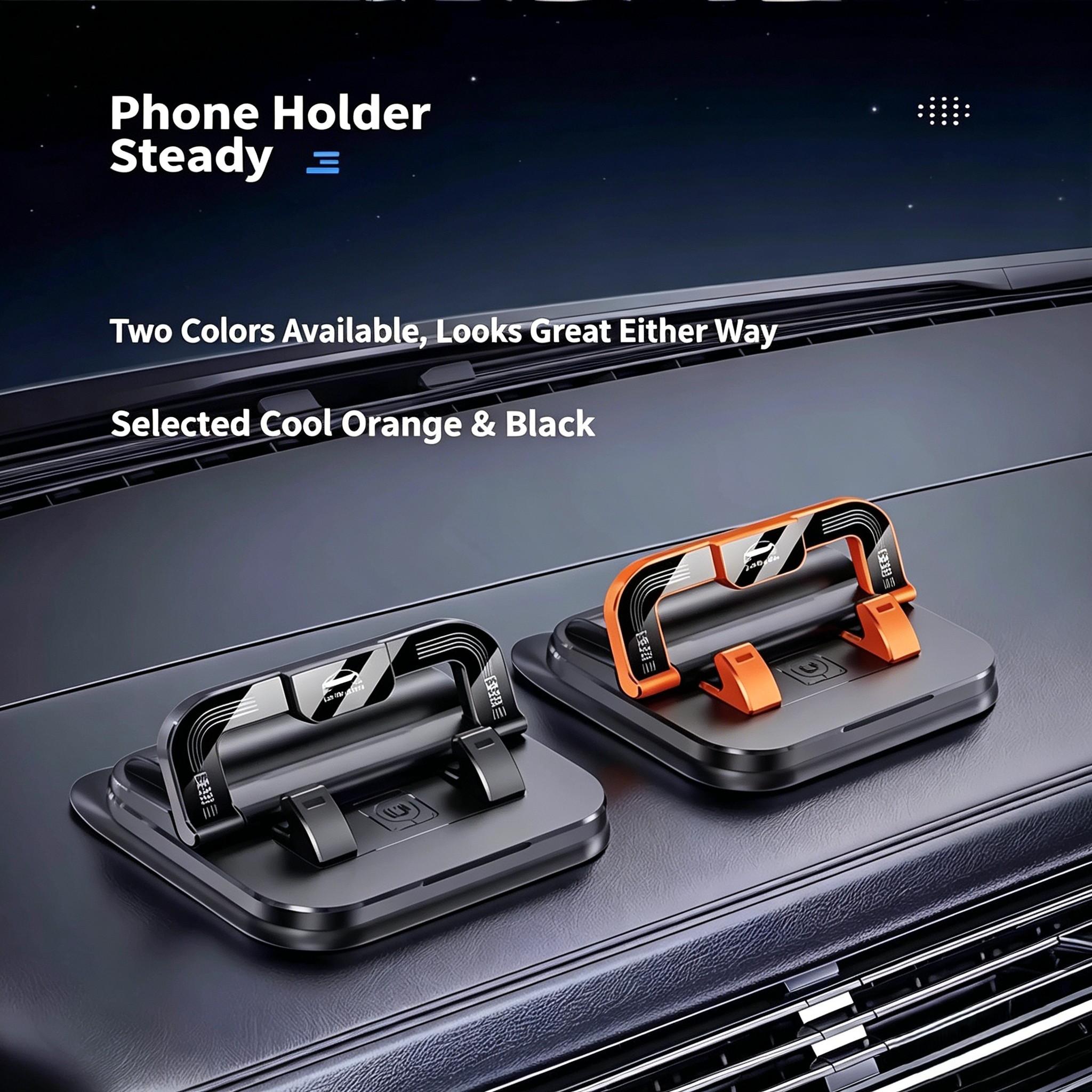 New Two-In-One Car Phone Holder Dashboard Parking Sign Navigation Stand, Temporary Parking Number Plate for Car Interior Use