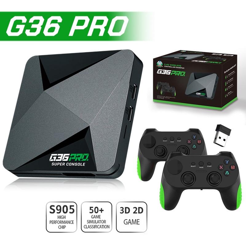 G36 PRO gaming console set-top box with 4K dual-system wireless function Game. G36PRO home gaming console with 64G memory. Completely upgraded retro gaming console.