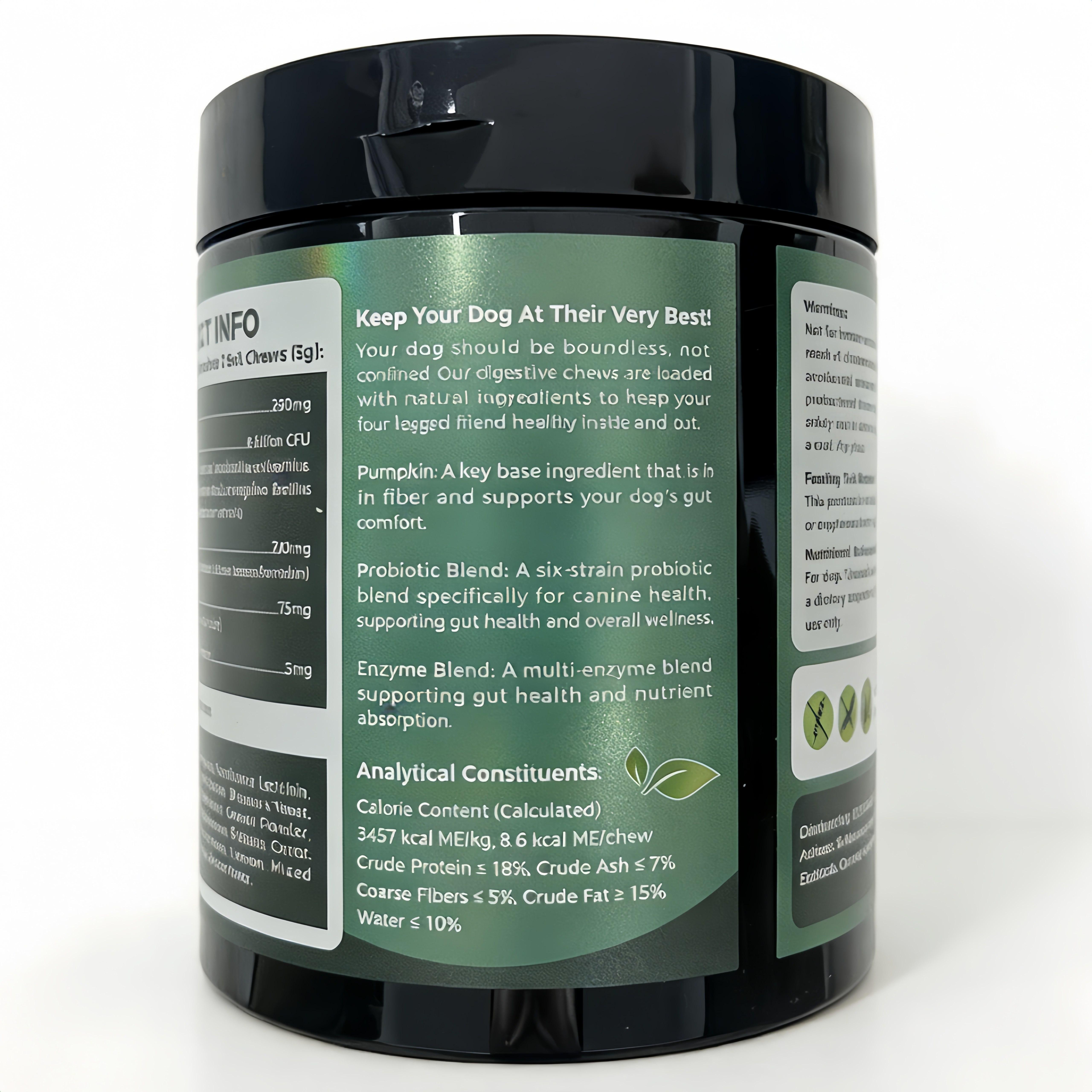 Probiotics for Dogs, All-Natural Gut & Skin Support for Dogs, Support Gut Health, Digestive Health & Seasonal Allergies CHICKEN Flavor 120 Soft Chews