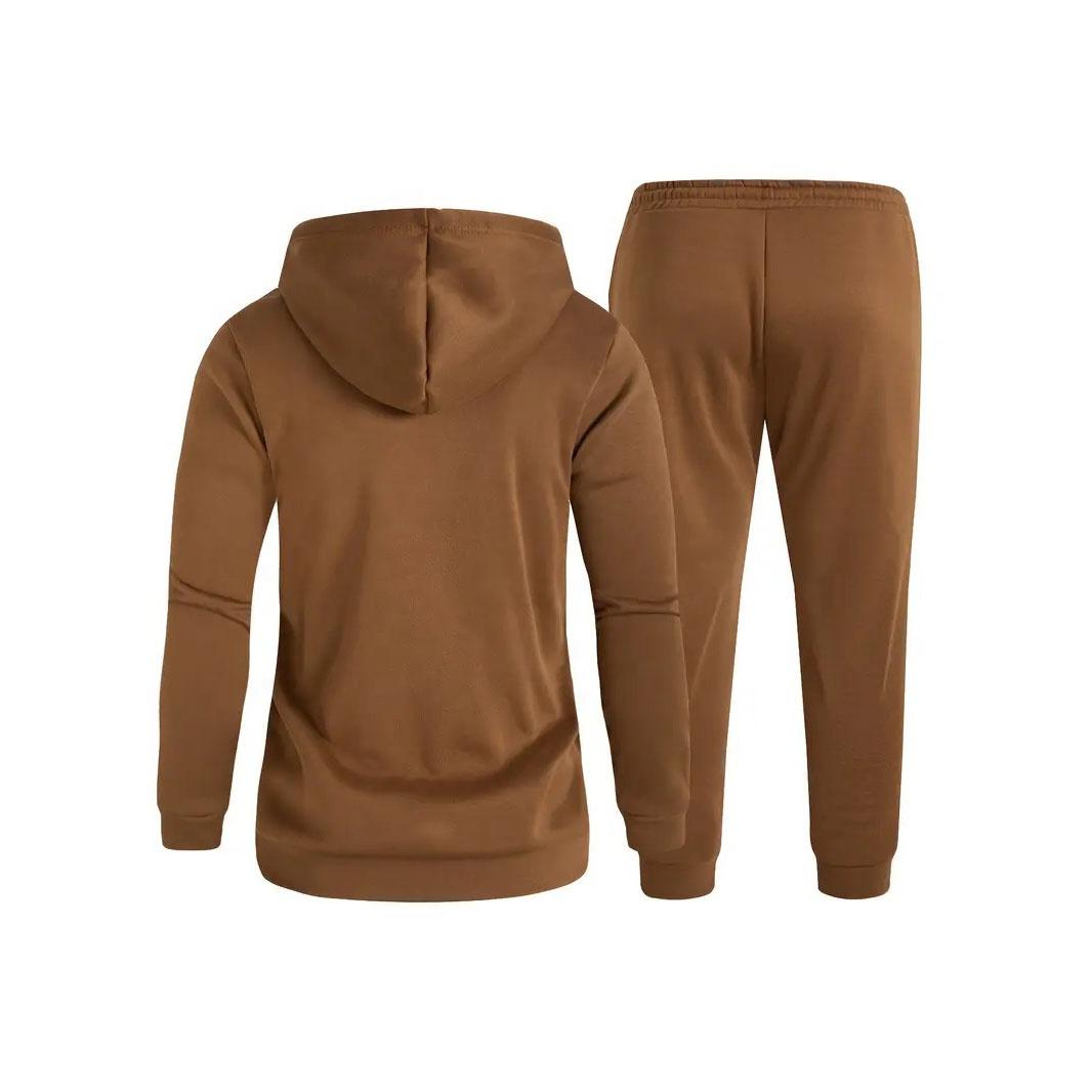 Men's autumn and winter set, including hooded sweatshirt, fashionable jacket, trendy American street style printed top and pants two-piece set Athletic Activewear Tracksuits Sportswear Athleisure Sweatsuit