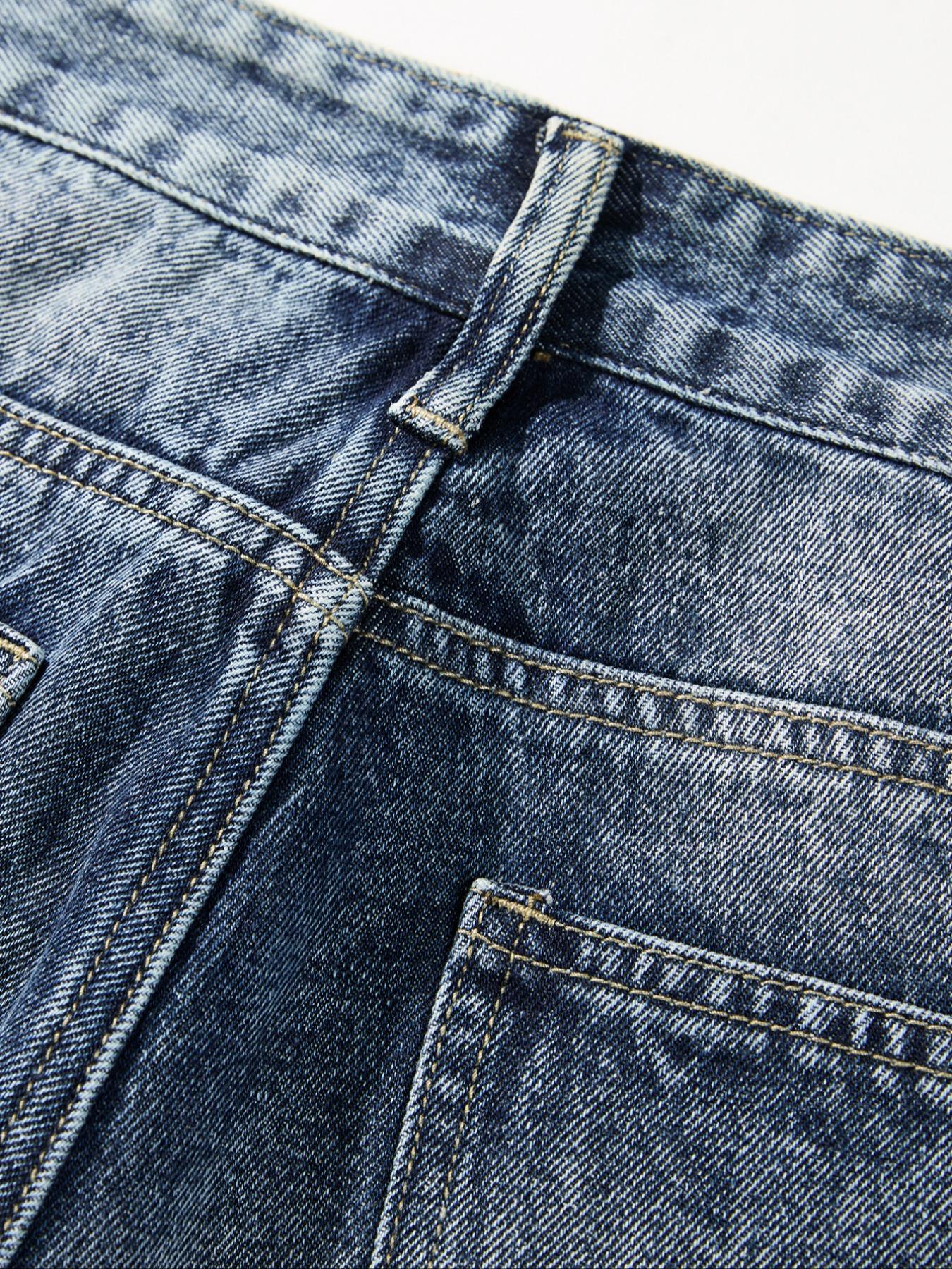 Men's Vintage Washed Wide Leg Denim Jeans, Casual Loose-Fitting Straight Leg Jeans, Y2K Street Style, All Seasons, Perfect Gift for Boyfriend