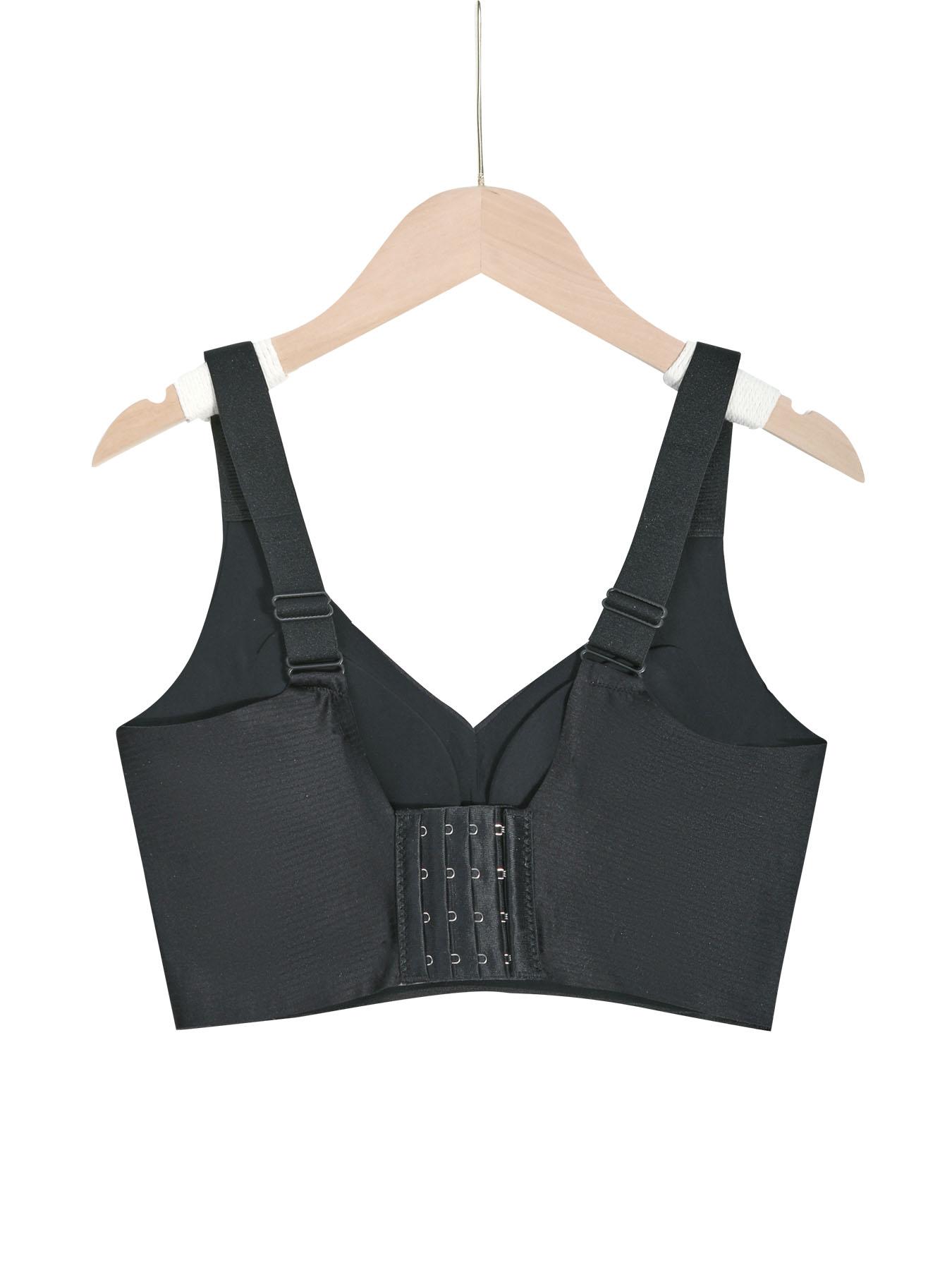 Women's Plus Size Seamless Underwire Bra, Lift & Support, Full Back Coverage, Light Thin Lining, Casual Daily Wear, Fitness Yoga Workout, Workout Ribbed, Yoga Activewear