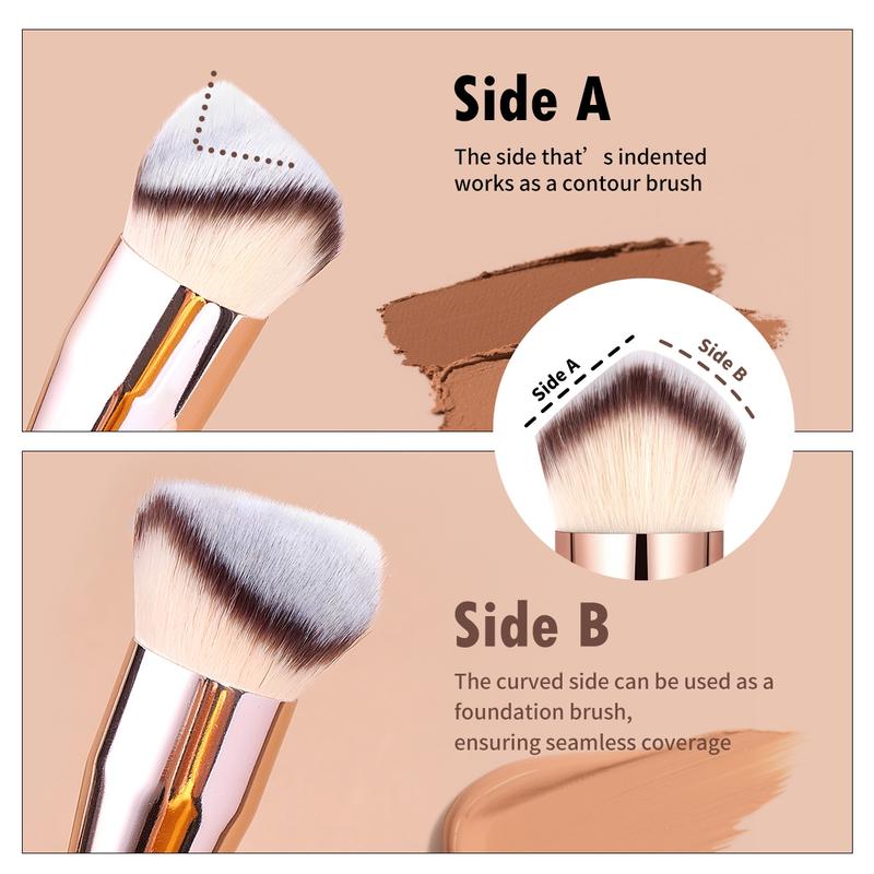 MAANGE 1pc 3D Foundation Brush, Double-sided Foundation Brush, Seamless Finish Brush, Professional Makeup Tool for Flawless Application, Perfect for All Skin Types, Essential Beauty Accessory, Makeup Accessories Gifts for Friends, Cosmetic Brushes