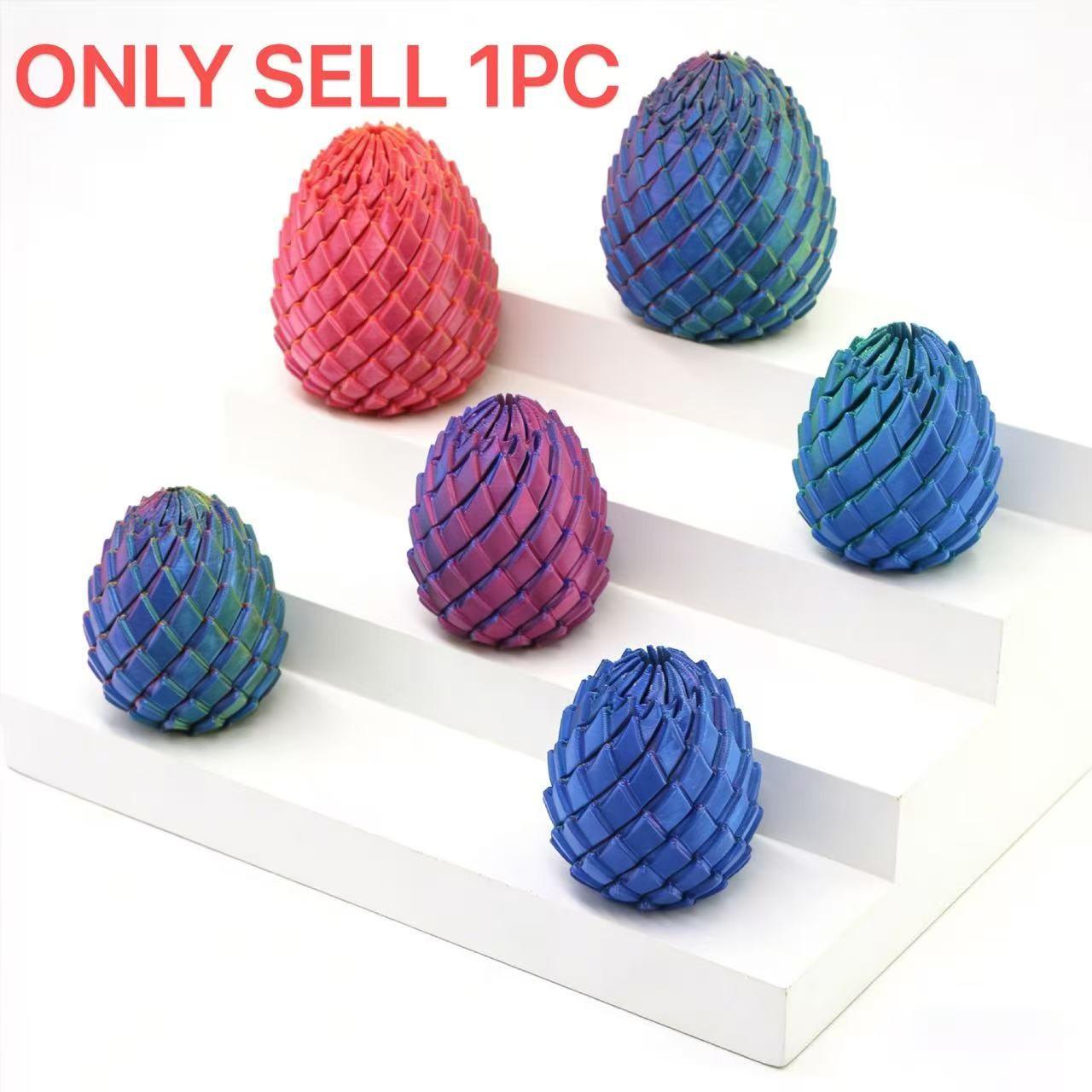 3D Printed Deformable Stress Relief Fidget Dragon Egg, Twister Slime Ball, Perfect Home Decor, Desktop Ornament, Holiday Gift