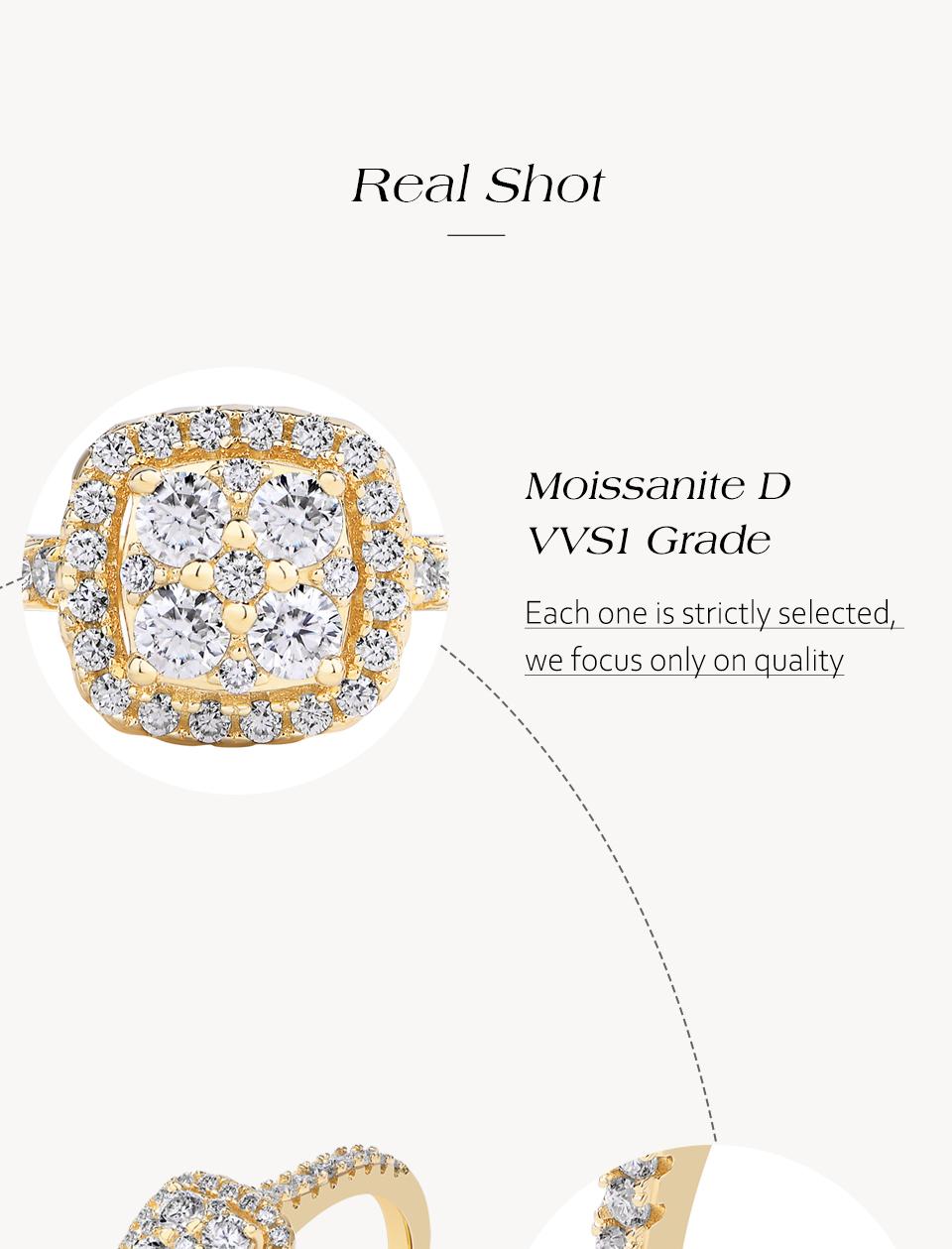 D Color VVS1 Lab-Created Moissanite Ring for Women Engagement Wedding Promise Ring Fine Jewelry Gift Daily Wear R242 SpringStatements