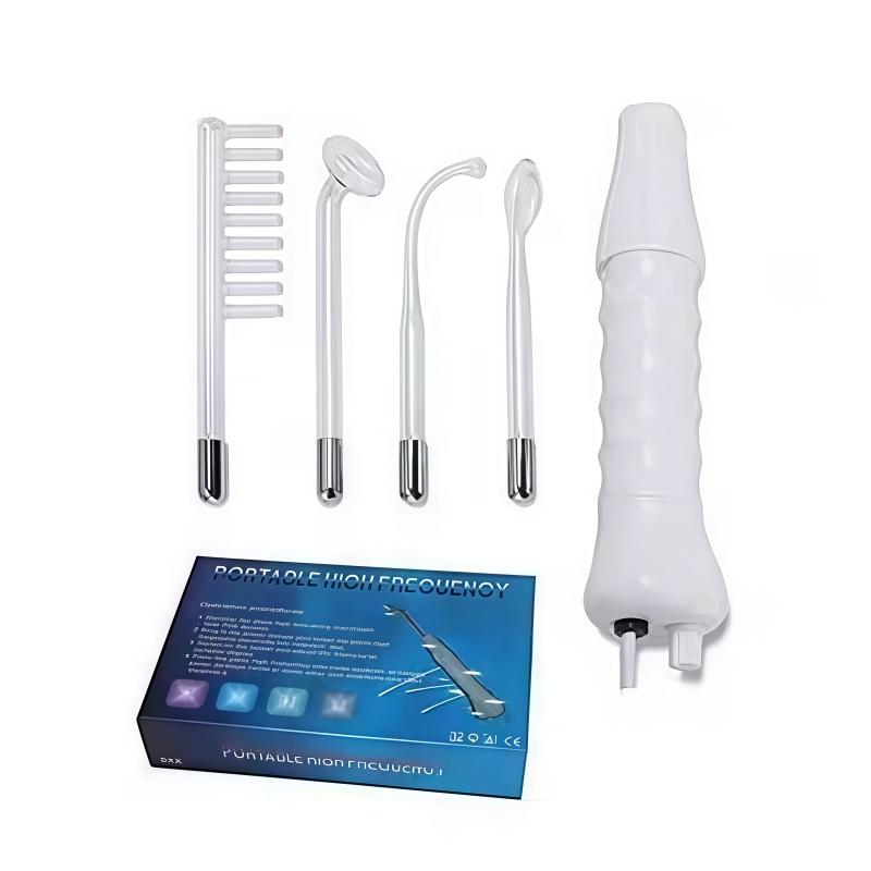 US standard plug, 4-in-1 multifunctional facial machine high-frequency comb device, high-frequency facial stick with 4 tubes, suitable for facial, head, and neck care tools, perfect gift for friends, girlfriends, and family, Christmas gift