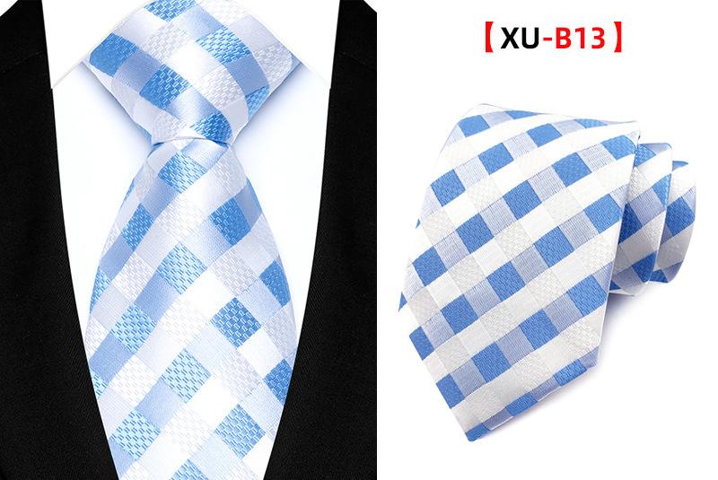 Men's Classic Striped Plaid Necktie - Male Wear for Business Look, Wedding Fit, Formal Suit Accessory - Father's Day Gift for Dad, Husband