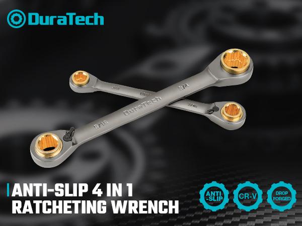 #SpringGlowUp DURATECH Anti-slip 4-in-1 Reversible Ratcheting Box Wrench Set, Double Box End, SAE, 2-Piece, 5/16, 3/8, 7/16, 1/2 & 9/16, 5/8, 11/16, 3/4-Inch, CR-V Steel, Nickel Plated, with Rolling Pouch #SpringGlowUp DURATECH Anti-slip 4-in-1 Reversible Ratcheting Box Wrench Set, Double Box End, SAE, 2-Piece, 5/16, 3/8, 7/16, 1/2 & 9/16, 5/8, 11/16, 3/4-Inch, CR-V Steel, Nickel Plated, with Rolling Pouch