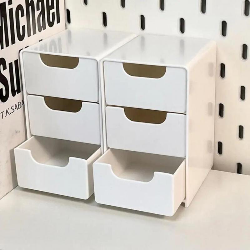 9/6/3-grid storage box organizer, dustproof storage container, stackable desktop organizer with drawers, drawers organization, suitable for cosmetic storage racks