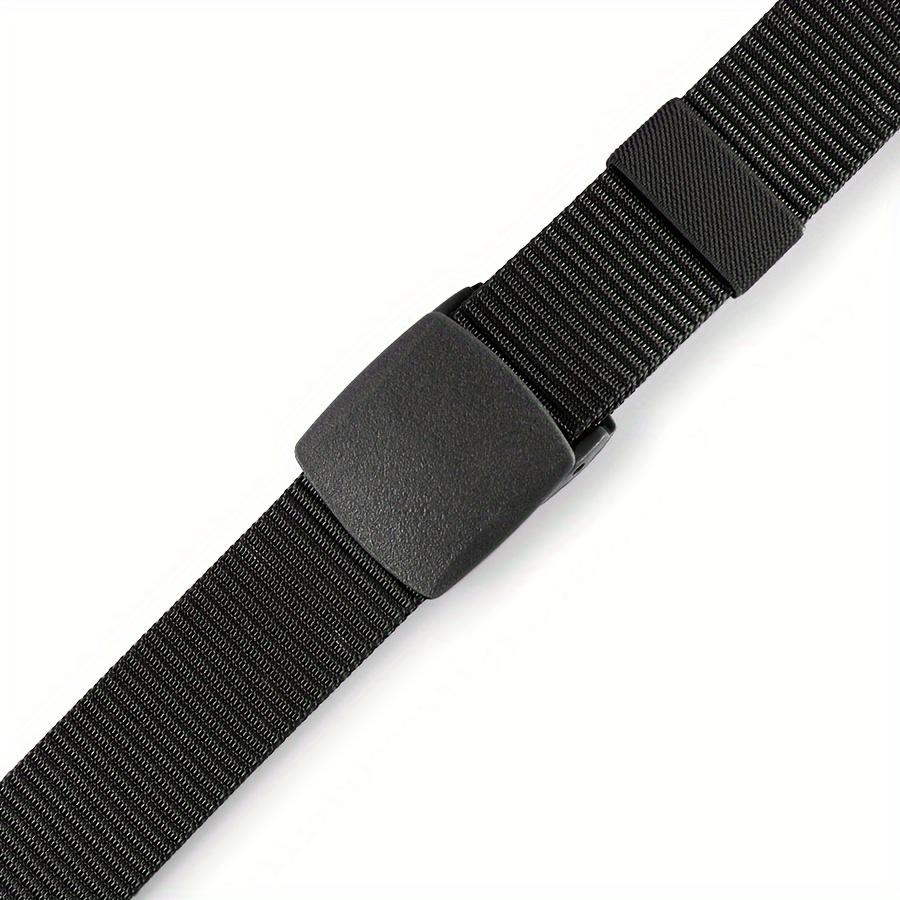 Nylon belt for both men and women, non-metal buckle, hypoallergenic, suitable for young people, outdoor leisure, smooth buckle nylon belt, passes security checks, trendy sports belt