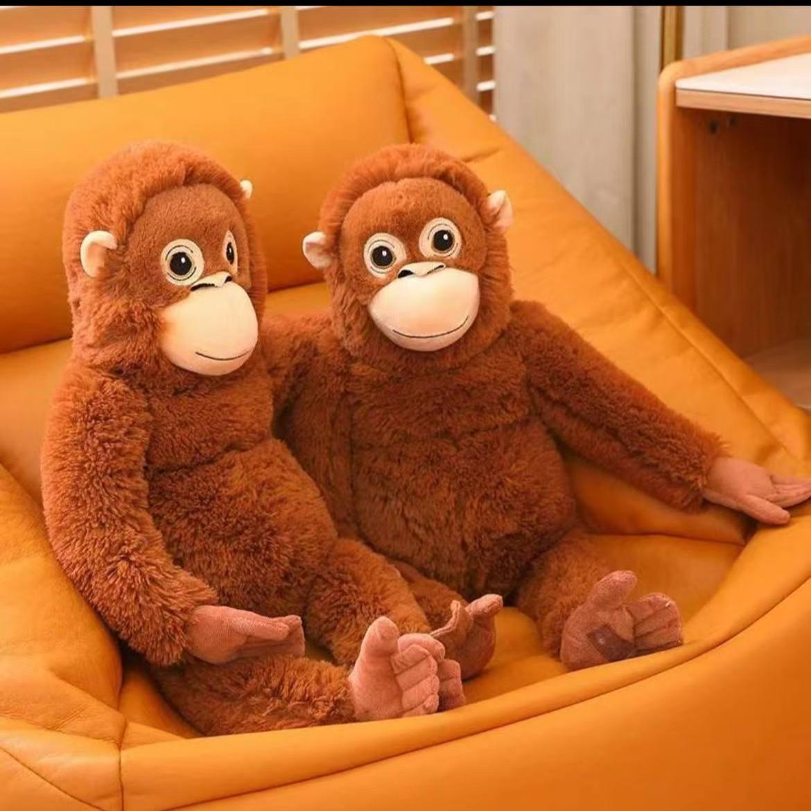 Ikea Djungelskog Orangutan Plush Toy, Long Arm Gorilla Stuffed Animal Pillow, Cute Baby Doll, Kids Gift for Birthday Christmas