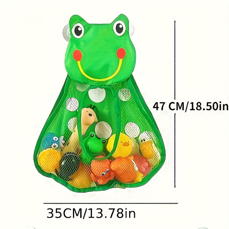 Cartoon-themed Hanging Storage Bag, Water Toy Storage Mesh Bag, Suction Cup Hanging Household Storage Bag, Available in Various Sizes.