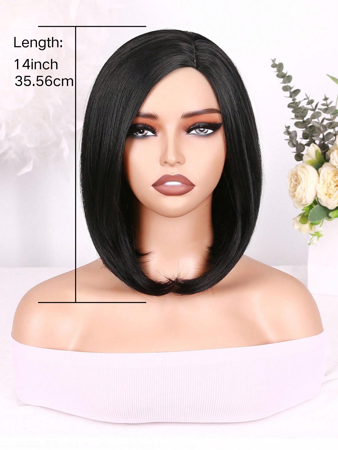1 Pcs Short Bob Wig Bowl Cut Wig, Synthetic Wigs for Women, Daily Date Vacation Use, Ombre, All Seasons