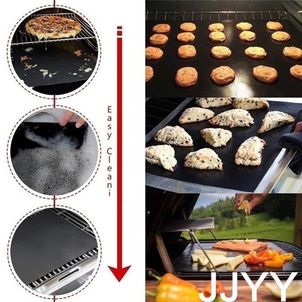 Professional Non-Stick Silicone Baking Mat, Reusable High Heat Grill Sheet Set for BBQ Oven Air Fryer, Durable Skid-Proof Pan Liner for Kitchen Camping Picnic, Easy Clean Food Grade BBQ Tools Accessories