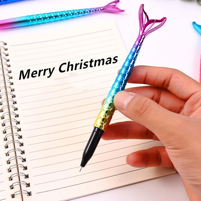 3-Pack Creative Stationery Mermaid Tail Gel Pens, Christmas Colorful Dream Pen, School & Office Use, Students & Adults 14+